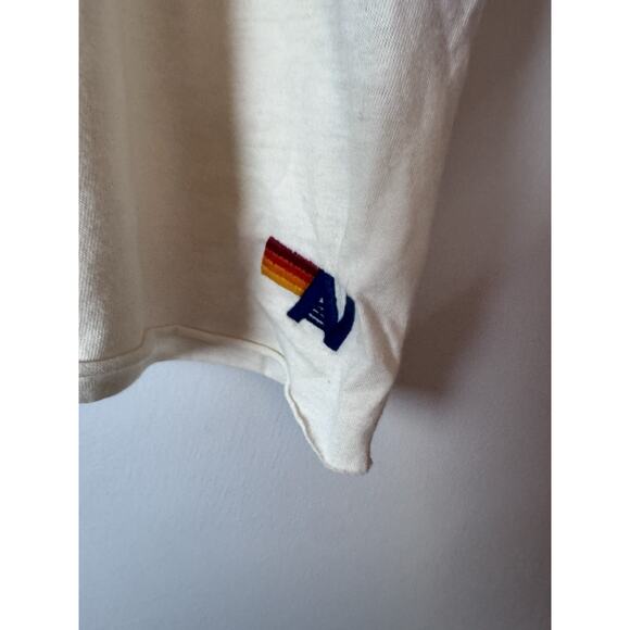 Aviator Nation Women's SIGNATURE TEE - VINTAGE WHITE Sz L NWT $88 - Picture 6 of 11